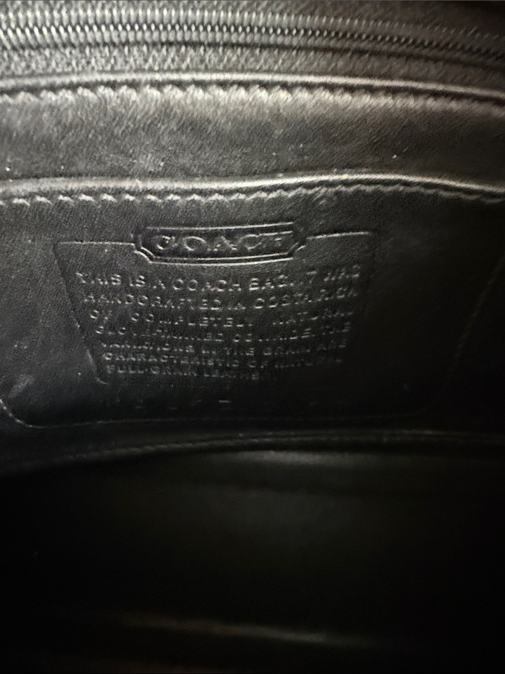 Vintage Y2K Coach Black Leather Crossbody Shoulder Bag - Picture 7 of 10